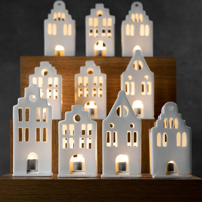 Räder ZUHAUSE Mini Lichthäuser Giebelhaus