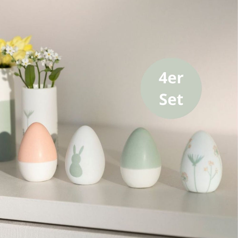 Räder Porzellaneier Frühlingsfarben 4er-Set