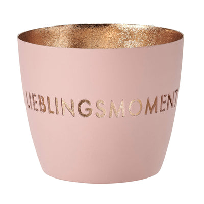 Windlicht Madras Lieblingsmoment blush-goldfarben mittel