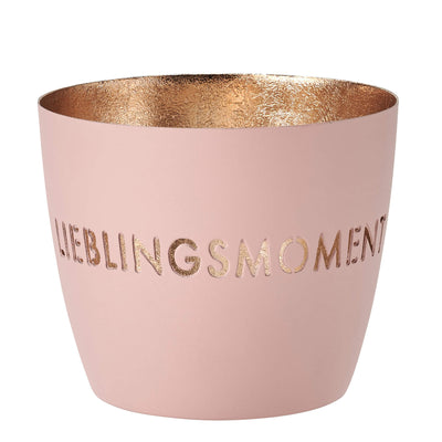 Windlicht Madras Lieblingsmoment blush-goldfarben mittel