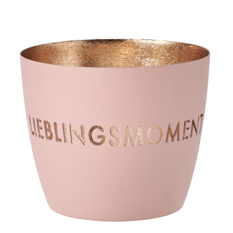 Windlicht Madras Lieblingsmoment blush-goldfarben mittel