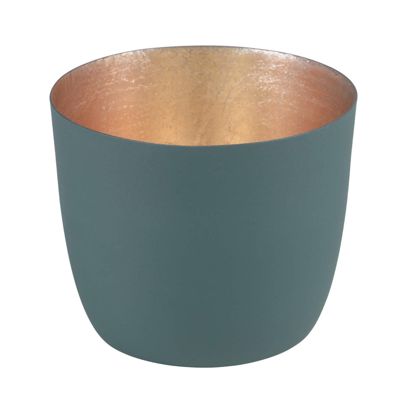Windlicht Madras dark olive-goldfarben mittel