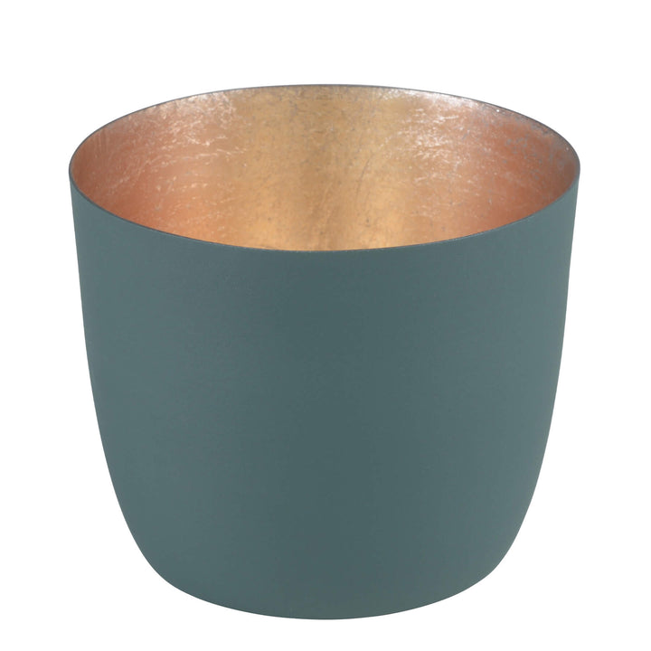 Windlicht Madras dark olive-goldfarben mittel