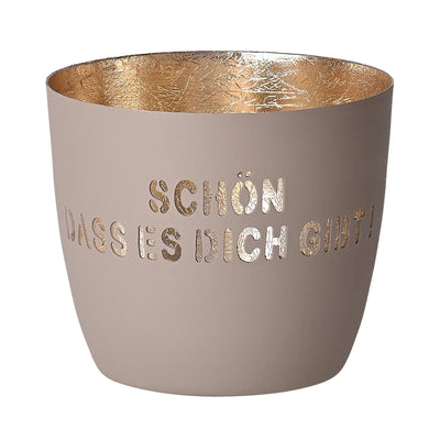 Madras Schön dass es Dich gibt Sandstein-Goldfarben Mittel