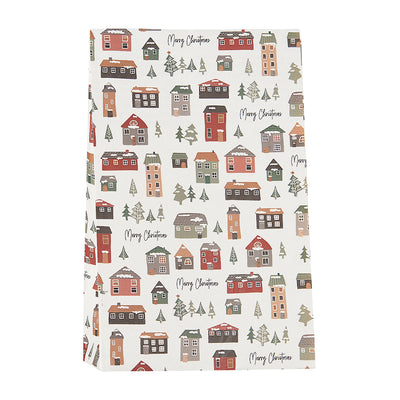 IB Laursen Buntfalttüte Christmas Village 5er-Set Breit