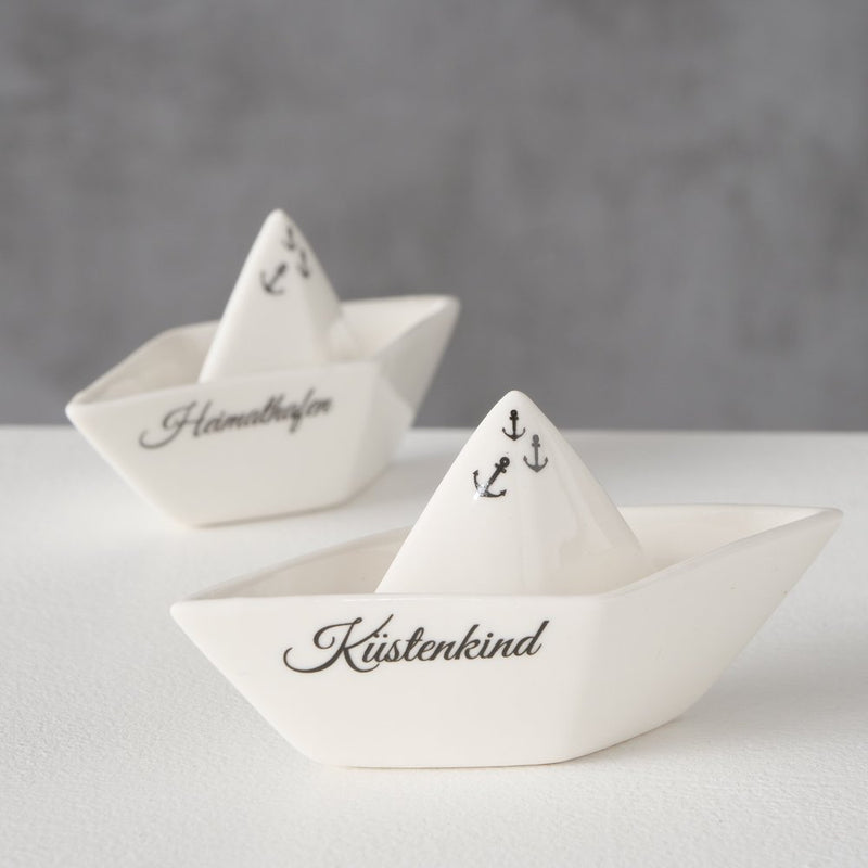 Porzellan-Boot Heimathafen klein
