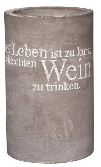 Räder PET Vino Weinkühler Das Leben ist zu kurz Beton