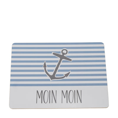 Tischset Moin Moin Blau 4er-Set