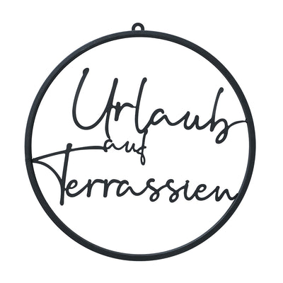 Dekohänger Urlaub auf Terrassien Schwarz
