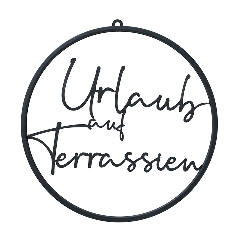 Dekohänger Urlaub auf Terrassien Schwarz