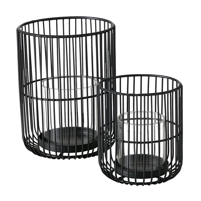 Windlicht Joris Schwarz 2er-Set