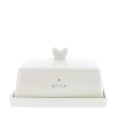 Bastion Collections Butterdose Herz Grau