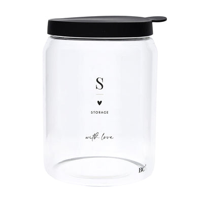 Bastion Collections Vorratsglas Storage with love Schwarz