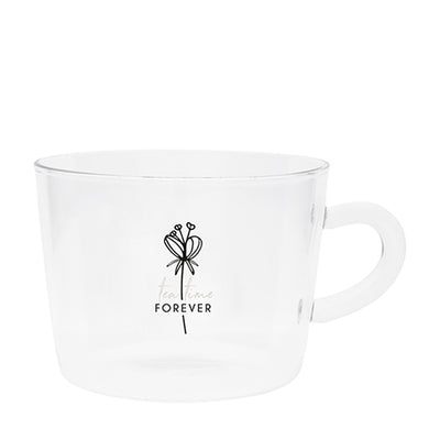 Bastion Collections Tee-Glas Tea Time Forever Schwarz