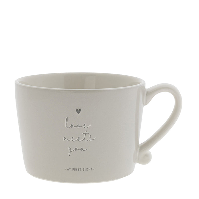 Bastion Collections Tasse Love meets you Grau