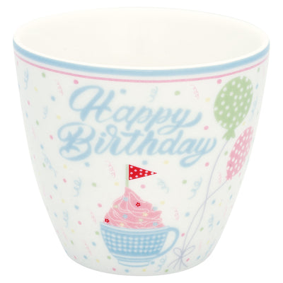 Greengate Latte Cup Alma Birthday weiß