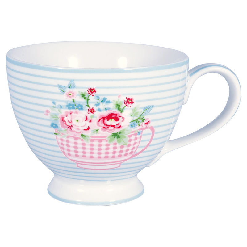 Greengate Teetasse Alma Blumen weiß