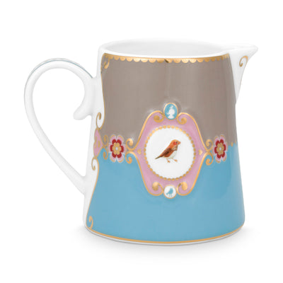 Pip Studio Milchkännchen Love Birds Medaillon blau
