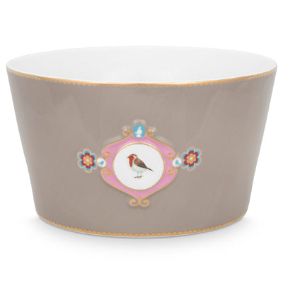 Pip Studio Schale Love Birds Medaillon khaki XL