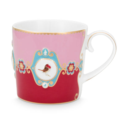 Pip Studio Tasse Love Birds Medaillon rot klein