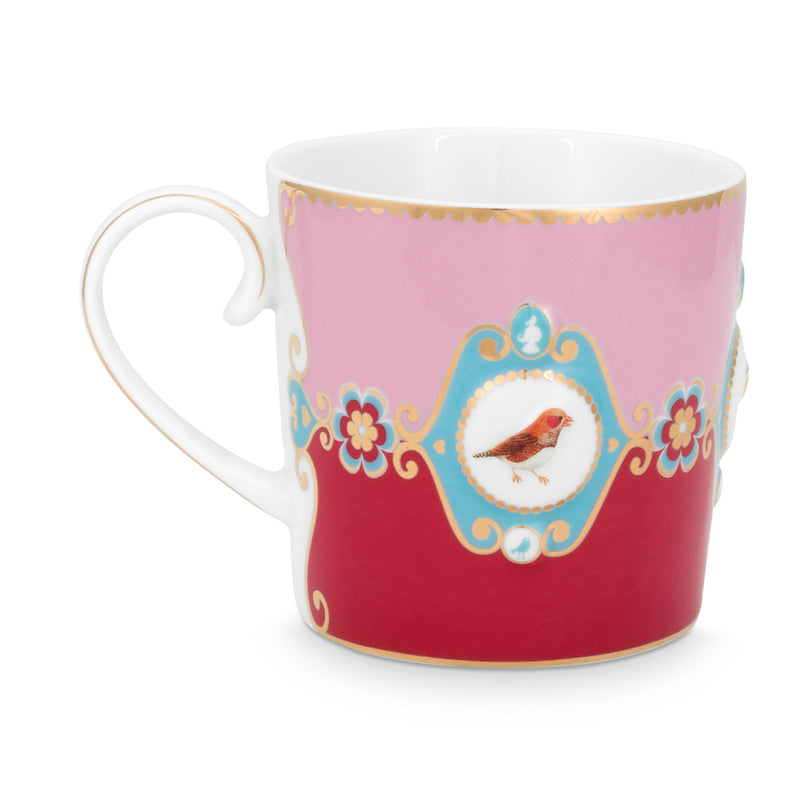 Pip Studio Tasse Love Birds Medaillon rot klein
