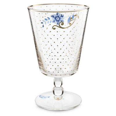 Pip Studio Wasserglas mit Fuß Royal Punkte