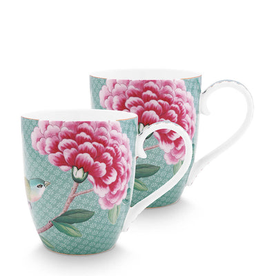 Pip Studio Tasse Blushing Birds Blau XL 2er-Set