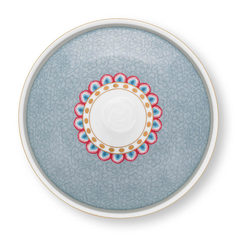 Pip Studio Zuckerdose Flower Festival Hellblau