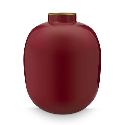 Pip Studio Vase Metall Dunkelrot 32 cm