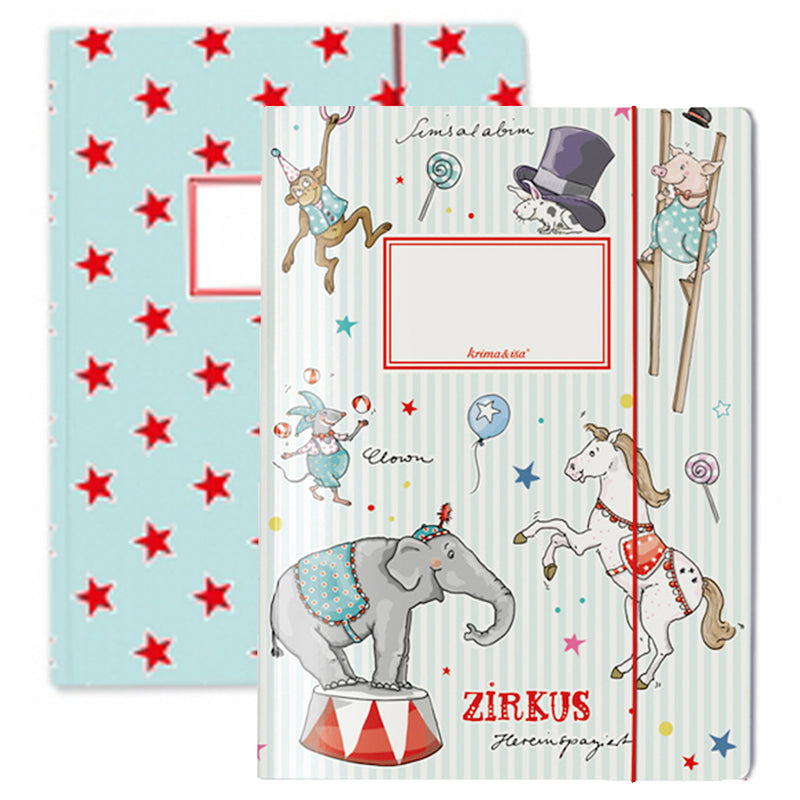 krima & isa Sammelmappe "Zirkus-Sterne" A4 2er-Set