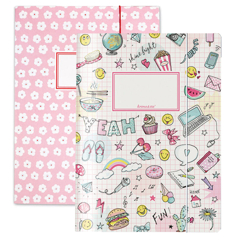 krima & isa Sammelmappe "Girlpower-Blümchen" A4 2er-Set