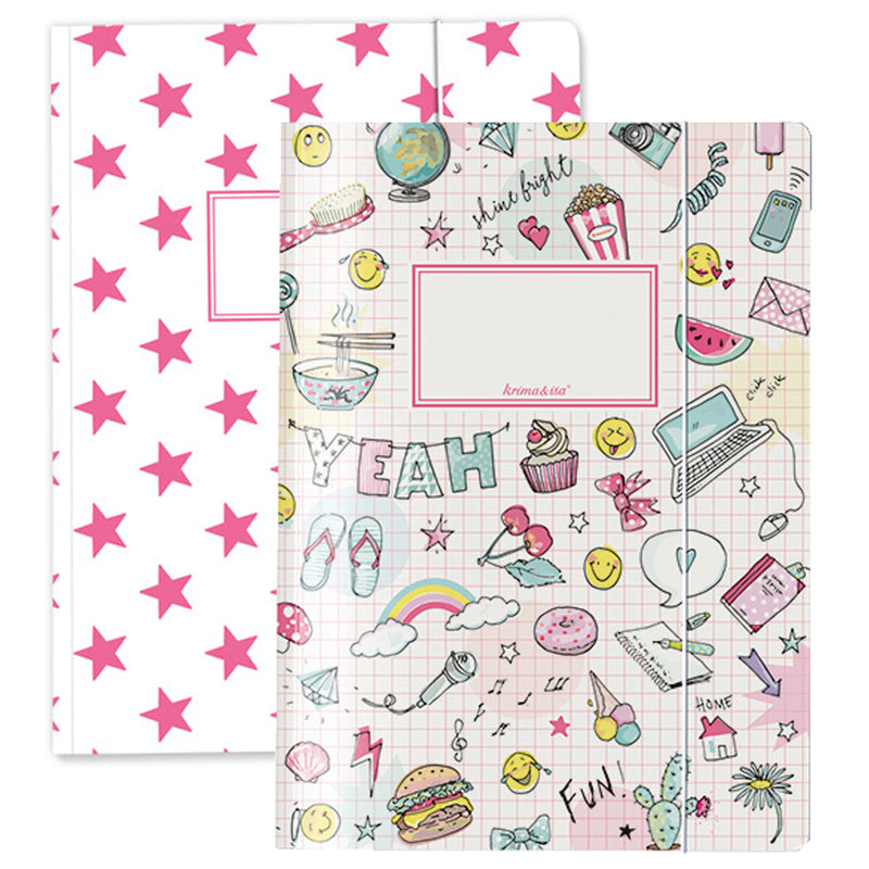 krima & isa Sammelmappe "Girlpower-Sterne" A4 2er-Set
