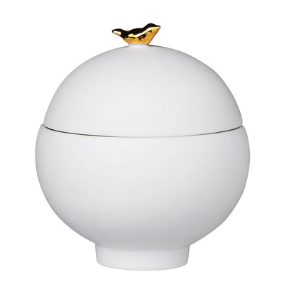 Räder Porzellandose Goldfarbener Vogel