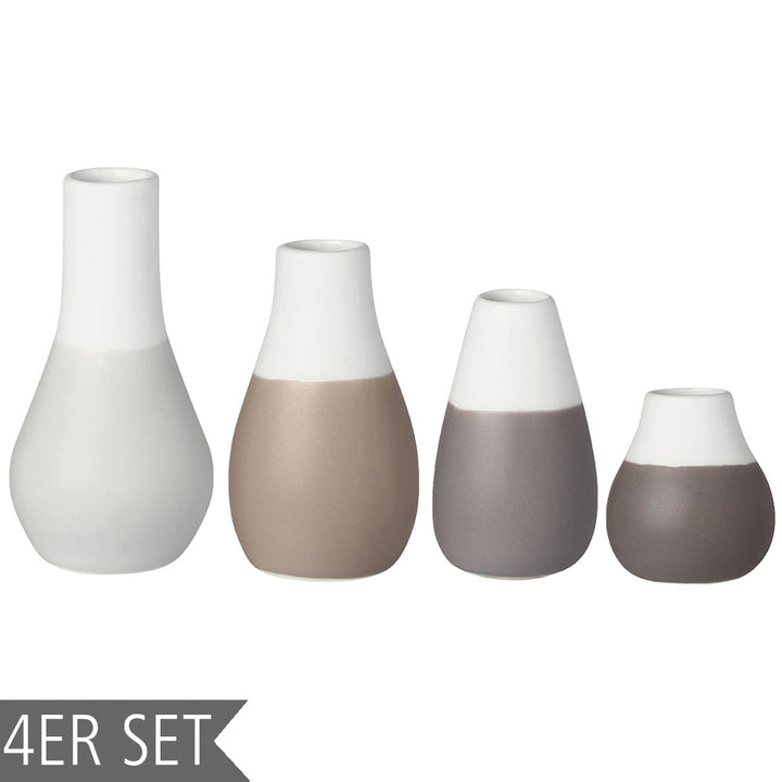 Räder Mini Pastellvasen 4er-Set Grautöne