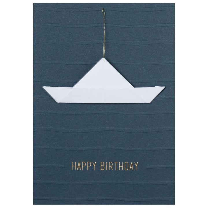 Räder Origami Karte Happy Birthday Boot