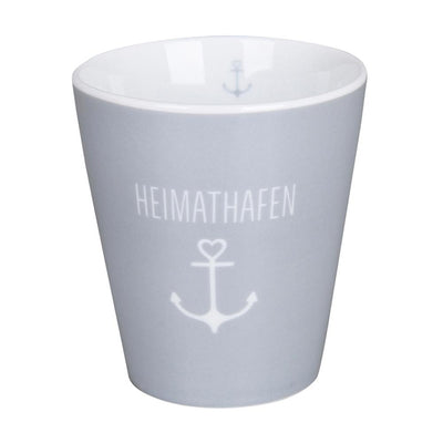 Krasilnikoff Happy Mug Heimathafen Grau