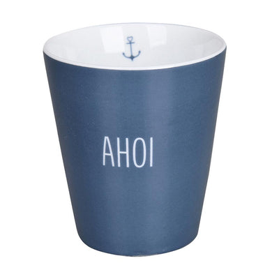 Krasilnikoff Happy Mug Ahoi Dunkelblau