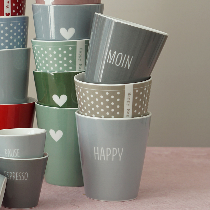 Krasilnikoff Happy Mug Moin Anthrazit