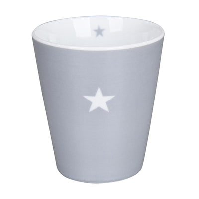 Krasilnikoff Happy Mug Colourful Stern Grau