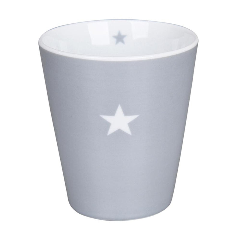 Krasilnikoff Happy Mug Colourful Stern Grau