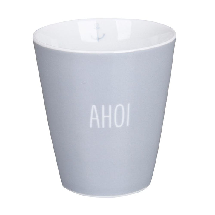 Krasilnikoff Happy Mug Ahoi Grau