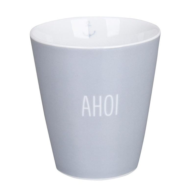 Krasilnikoff Happy Mug Ahoi Grau