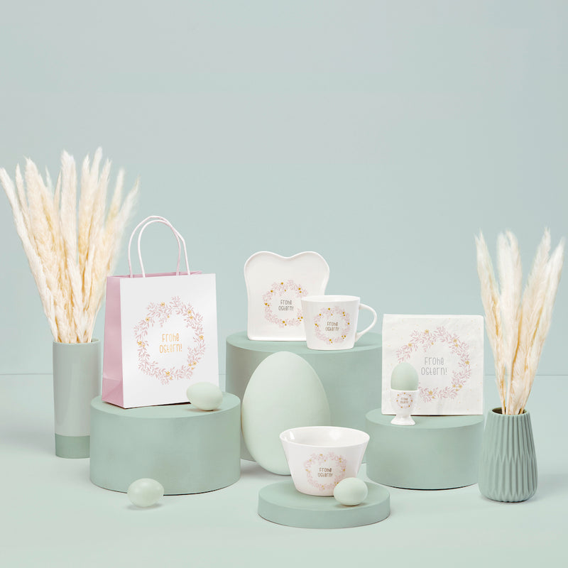 Müslischale Frohe Ostern! Weiß
