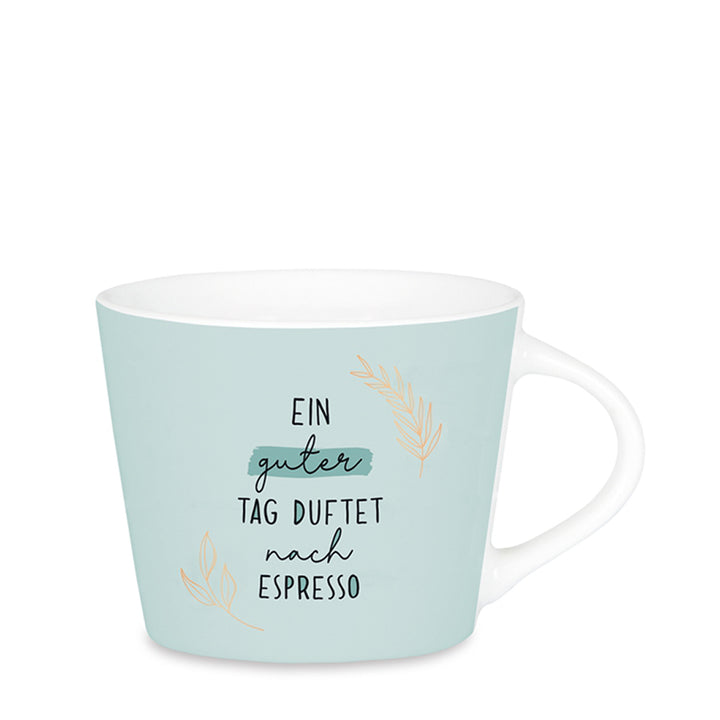 Espresso-Tasse Ein guter Tag Blaugrün