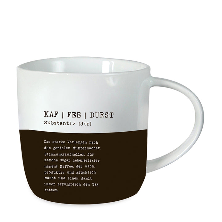 Tasse Kaffeedurst Weiß