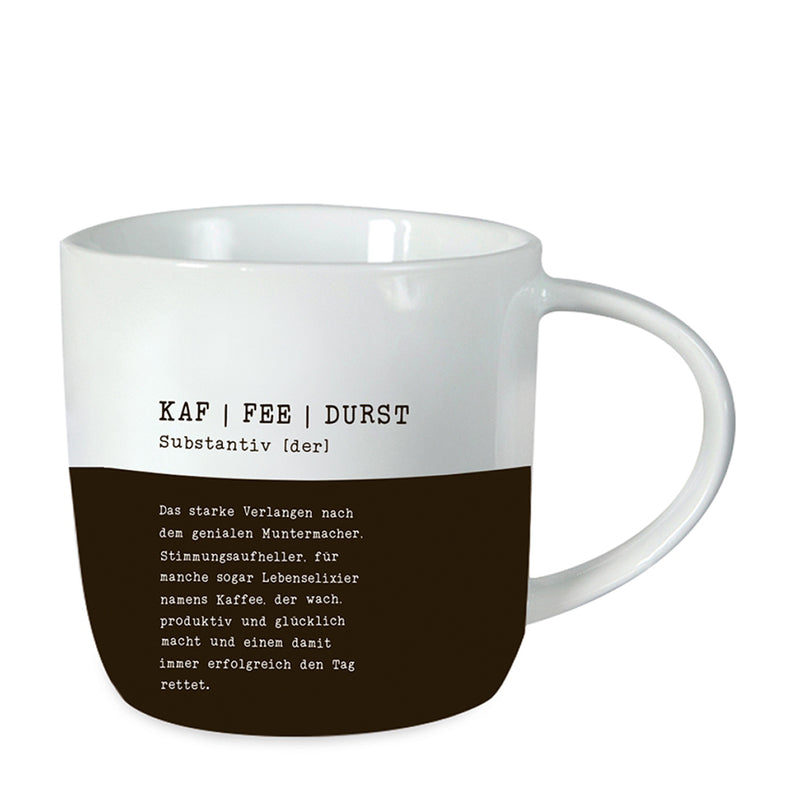 Tasse Kaffeedurst Weiß