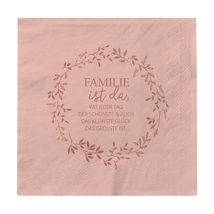 Papierservietten Familie Rosarot Groß
