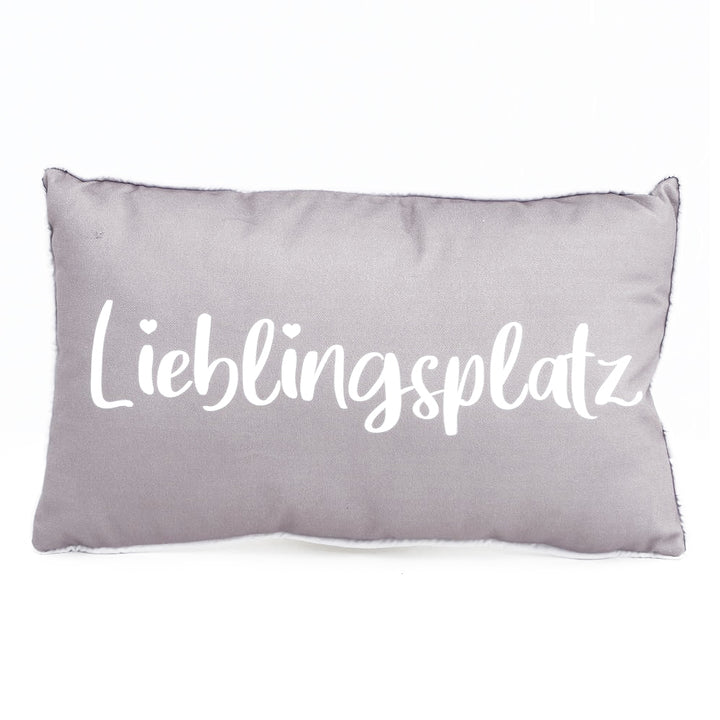 Kissen Lieblingsplatz hellbraun