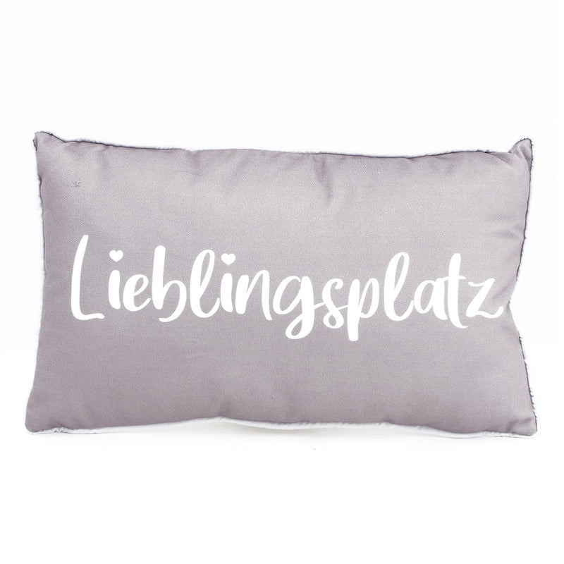 Kissen Lieblingsplatz hellbraun