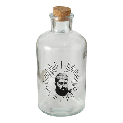 Glasflasche Seemann schwarz